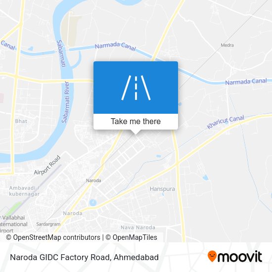 Naroda GIDC Factory Road map