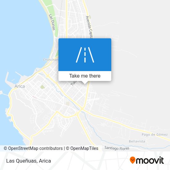 Las Queñuas map