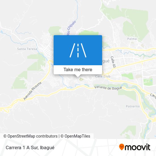 Mapa de Carrera 1 A Sur