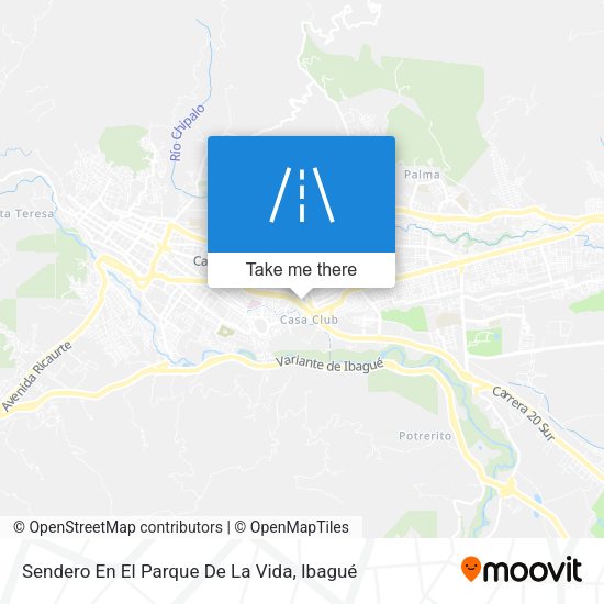 Sendero En El Parque De La Vida map
