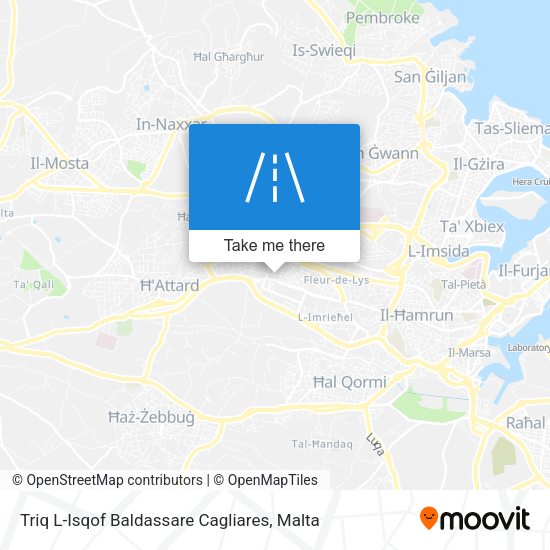 Triq L-Isqof Baldassare Cagliares map