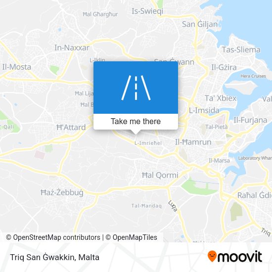 Triq San Ġwakkin map