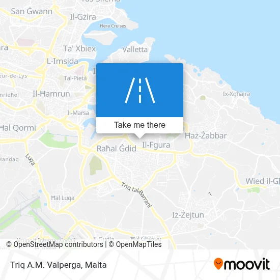 Triq A.M. Valperga map