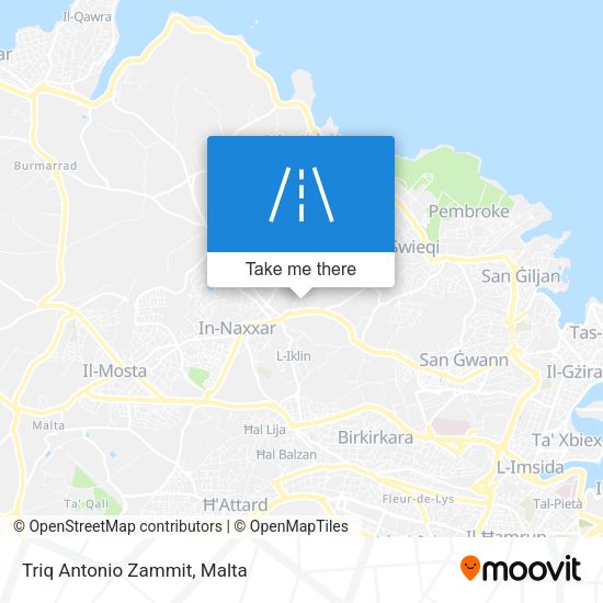 Triq Antonio Zammit map