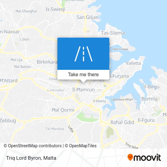 Triq Lord Byron map