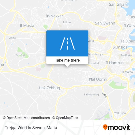 Trejqa Wied Is-Sewda map