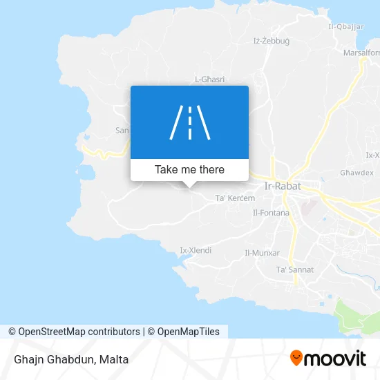 Ghajn Ghabdun map