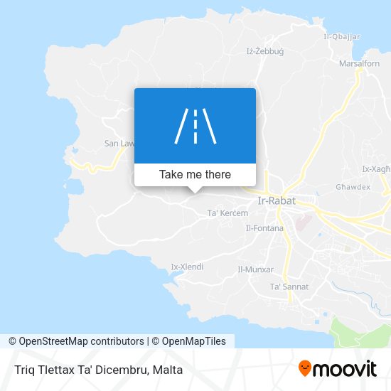Triq Tlettax Ta' Dicembru map