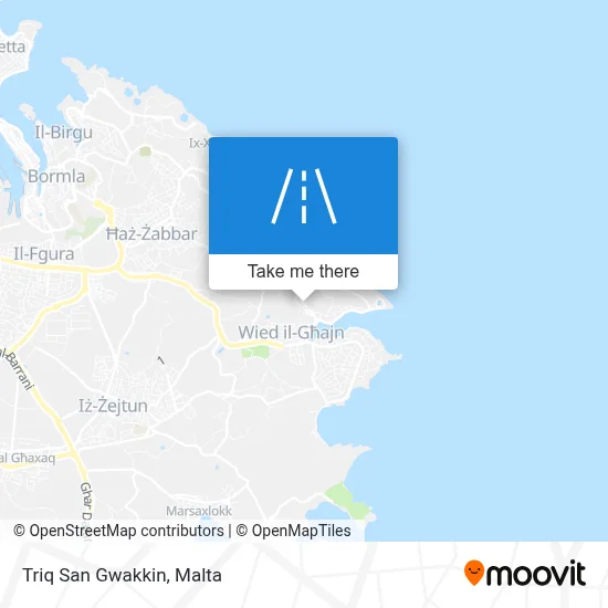 Triq San Gwakkin map