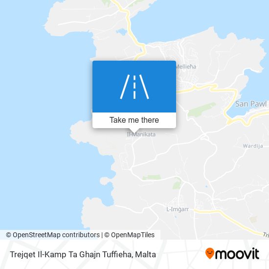 Trejqet Il-Kamp Ta Ghajn Tuffieha map