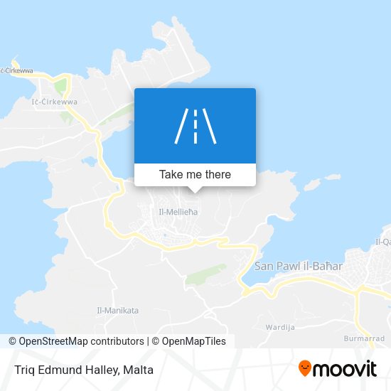 Triq Edmund Halley map