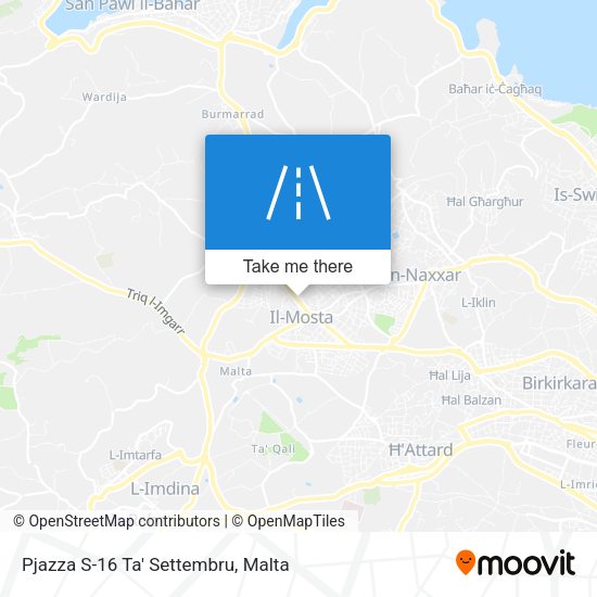 Pjazza S-16 Ta' Settembru map