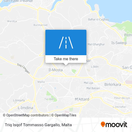 Triq Isqof Tommasso Gargallo map