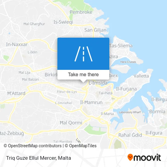 Triq Guze Ellul Mercer map