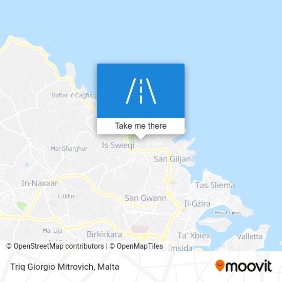 Triq Giorgio Mitrovich map