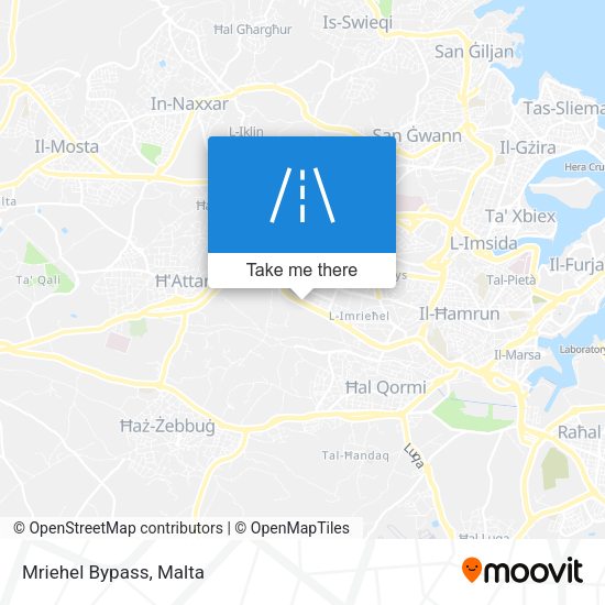 Mriehel Bypass map