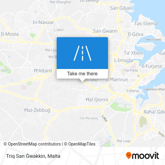 Triq San Ġwakkin map