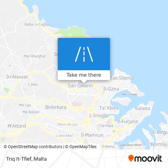 Triq It-Tfief map