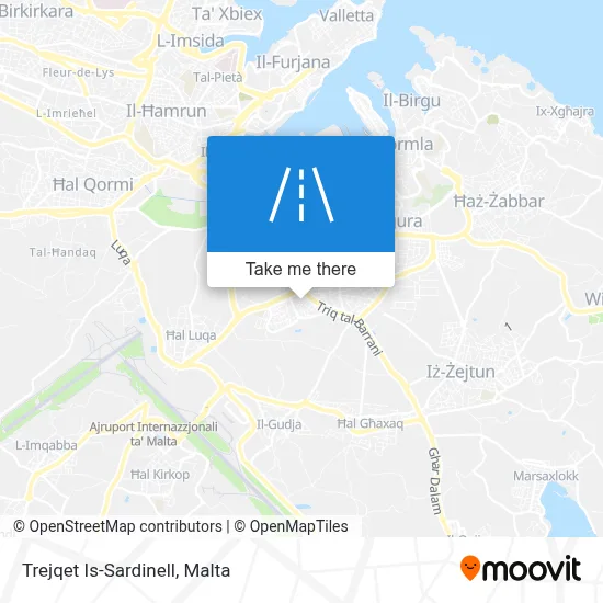 Trejqet Is-Sardinell map