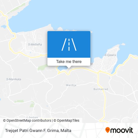 Trejqet Patri Ġwann F. Grima map