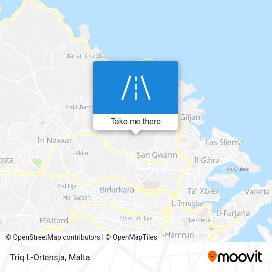 Triq L-Ortensja map