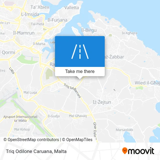 Triq Odilone Caruana map