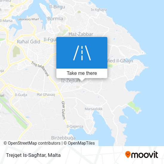 Trejqet Is-Sagħtar map