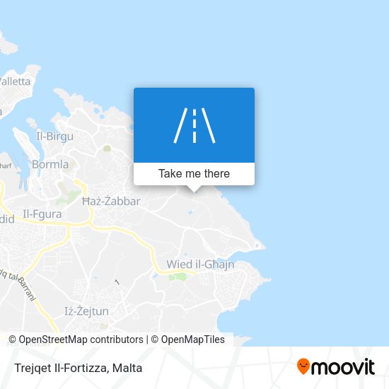 Trejqet Il-Fortizza map