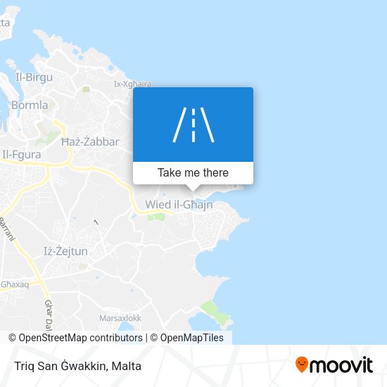 Triq San Ġwakkin map
