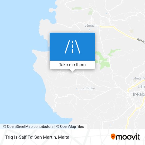 Triq Is-Sajf Ta’ San Martin map