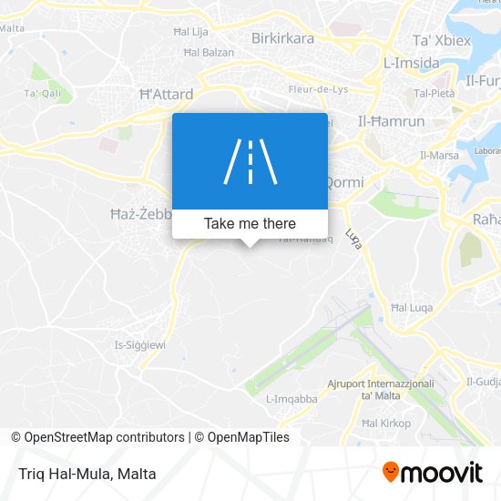 Triq Hal-Mula map