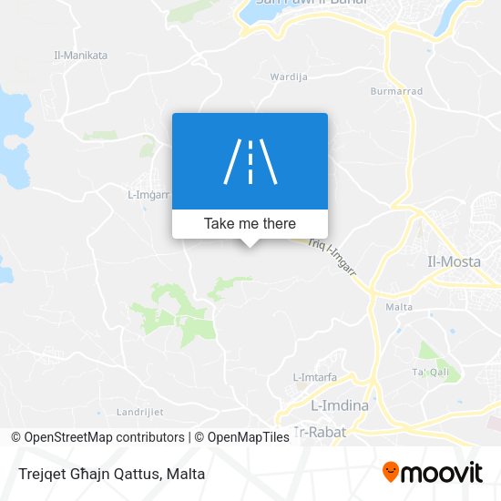 Trejqet Għajn Qattus map