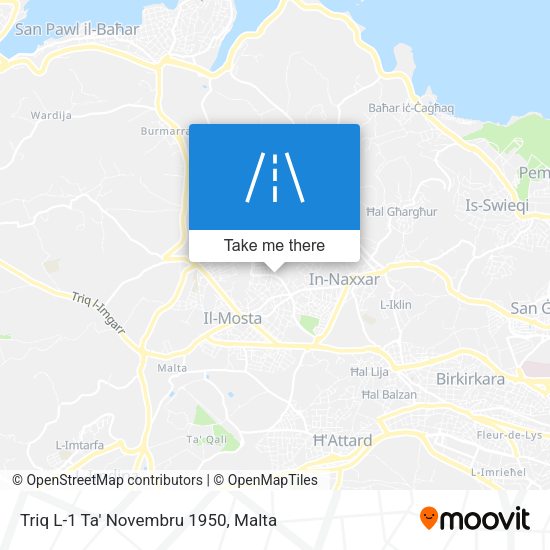 Triq L-1 Ta' Novembru 1950 map