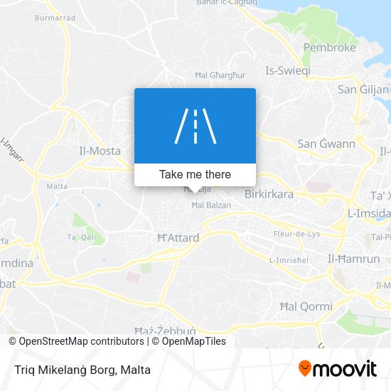 Triq Mikelanġ Borg map