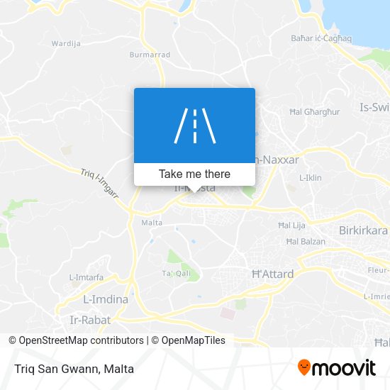 Triq San Gwann map