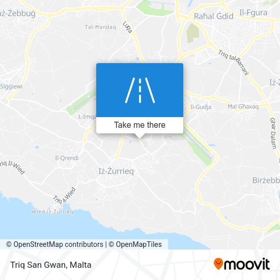 Triq San Gwan map