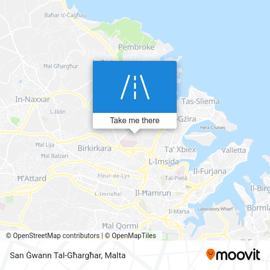 San Ġwann Tal-Għargħar map