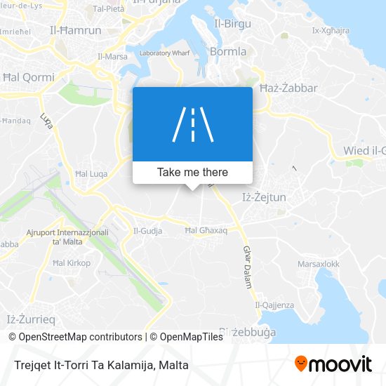 Trejqet It-Torri Ta Kalamija map