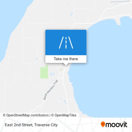 East 2nd Street map