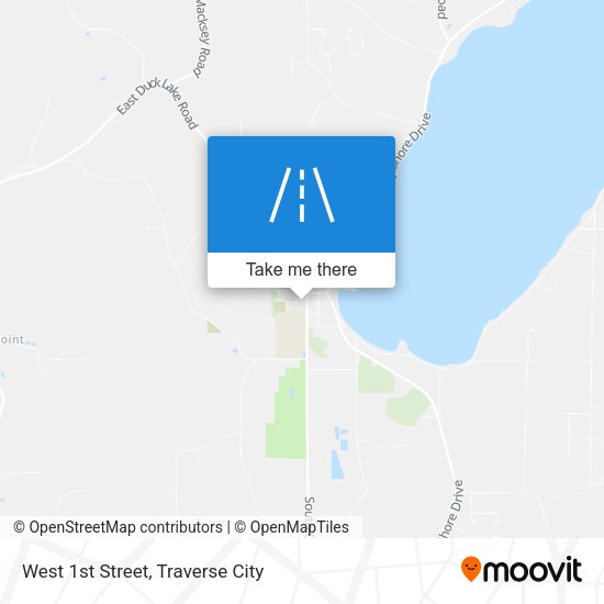 West 1st Street map