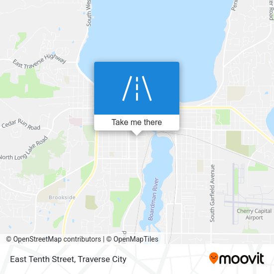 East Tenth Street map