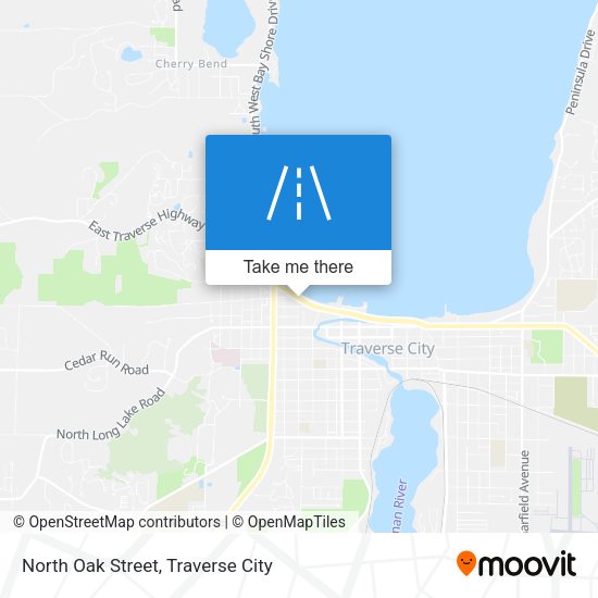North Oak Street map
