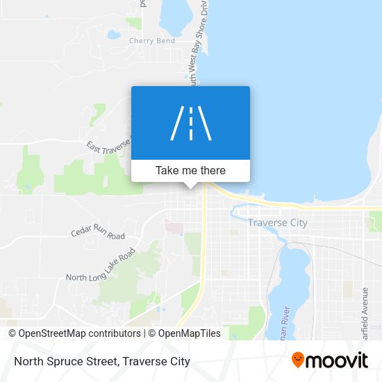 North Spruce Street map