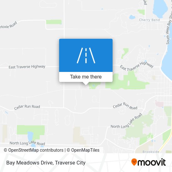Bay Meadows Drive map