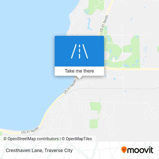 Cresthaven Lane map