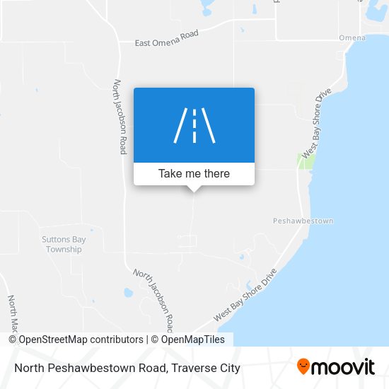 North Peshawbestown Road map