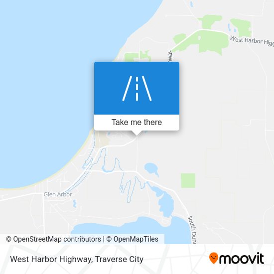 West Harbor Highway map