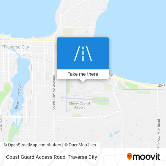 Coast Guard Access Road map