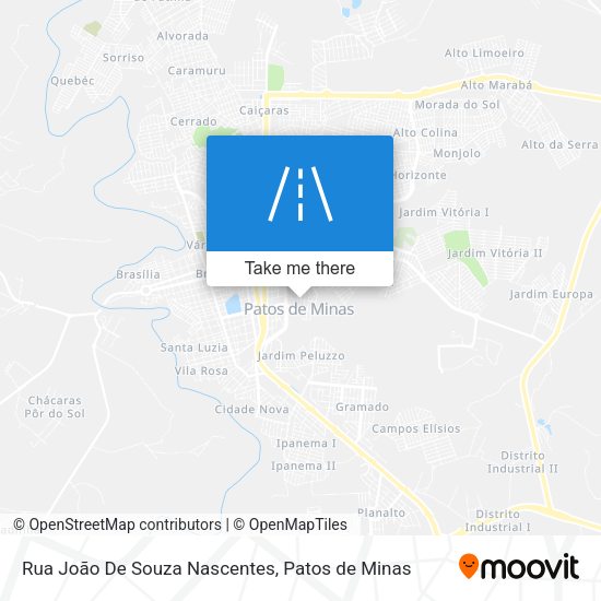 Rua João De Souza Nascentes map