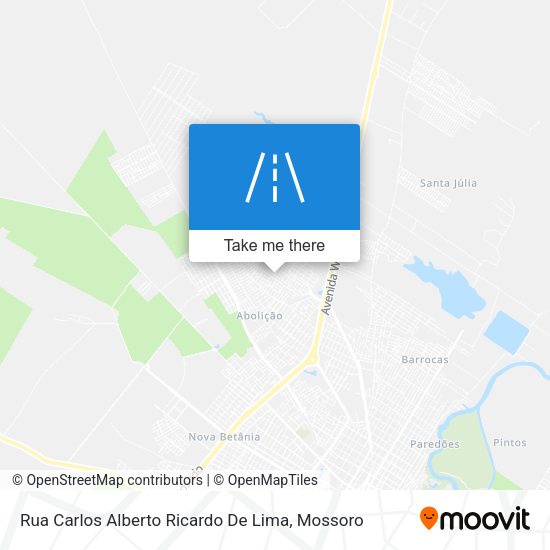 Rua Carlos Alberto Ricardo De Lima map